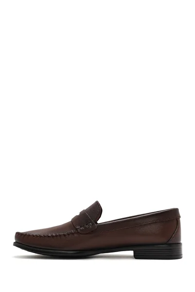 Derimod Men's Brown Genuine Leather Casual Penny Loafer Shoes Casual Daily Shoes 25Sfd754118