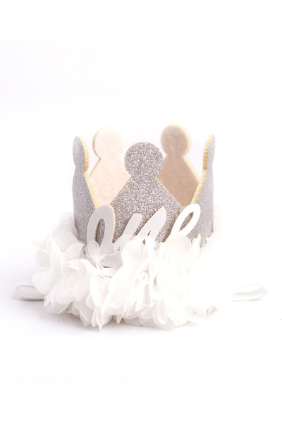 Le Mabelle Silver 1 Year Old Queen Birthday Crown