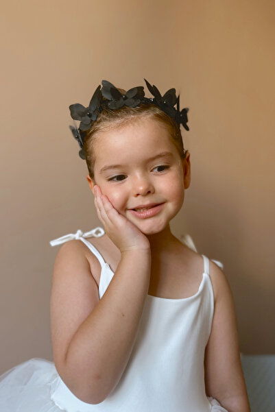 Le Mabelle تاج هيلين للفتيات - نمط الفراشة السوداء