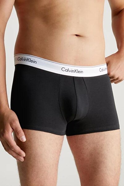 Calvin Klein Erkek Calvin Klein İmzalı Elastik Bantlı Siyah-Beyaz-Gri Boxer 000NB1085A MP1