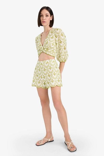DeFacto Patterned Embroidered Brode Beach Shorts-Fall in Love C6173Ax24Sm