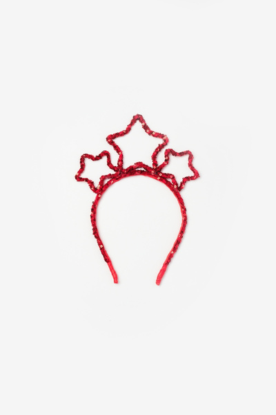 Le Mabelle Κόκκινη παγιέτα αστέρι κορώνα για κορίτσι