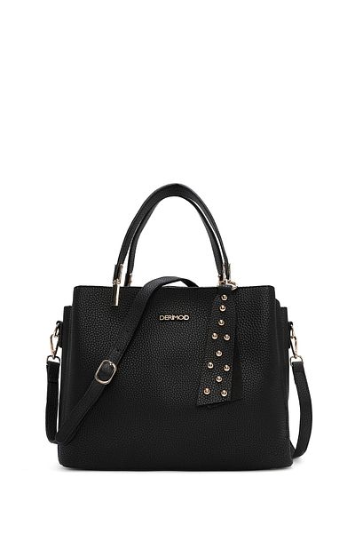 Derimod Women's Black Long Strap Handbag 25Sbd2010Ft