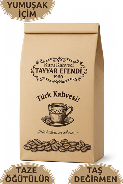 Tayyar Efendi Türk Kahvesi Taş Değirmen Yumuşak İçimli Türk Kahvesi 100 gr