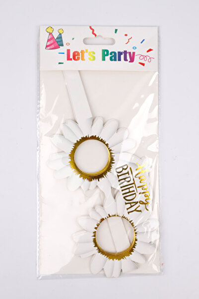 Le Mabelle Γυαλιά πάρτι με θέμα White Daisy 6 τεμαχίων