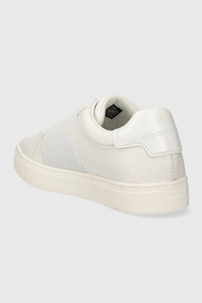 Calvin Klein Women's Brand Logo Daily Use White Sneaker Hw0Hw02007 0K4