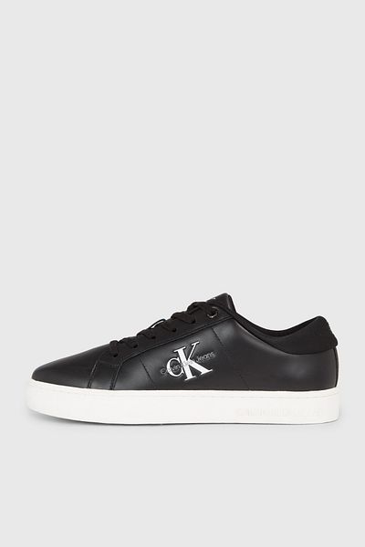 Calvin Klein Men's Black Sneakers - Logo, Lace-Up and Anti-Slip Base Ym0Ym00864-0Gt