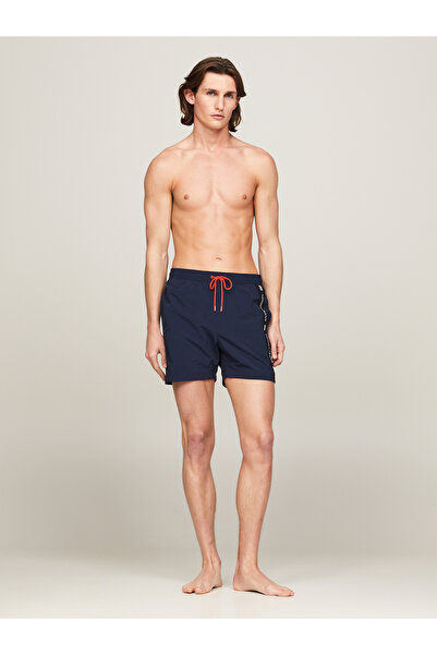 Tommy Hilfiger Erkek Marka Logolu Geri Dönüştürülmüş Naylon Yüzme Kumaşlı Ela...