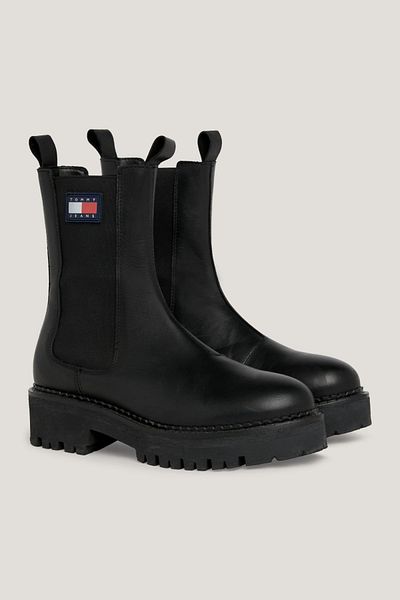 Tommy Hilfiger Dámské Tommy Hilfiger Logo Gumová podrážka Elastické boční panely Podpatky Stylový vzhled