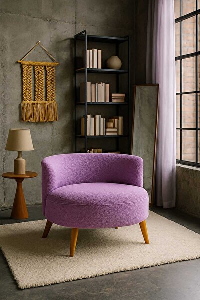 eda hacıoğlu edam bedding group Lila Teddy Tek kişilik Berjer (SALON, BALKON, OFİS)