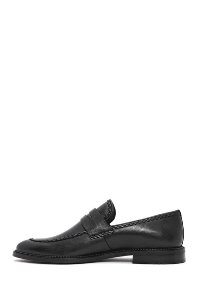 Derimod Men's Black Leather Genuine Leather Classic Penny Loafer Shoes 25Sfd602118