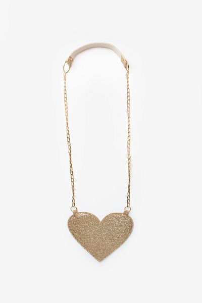Le Mabelle Gold Heart Shaped Girl's Bag