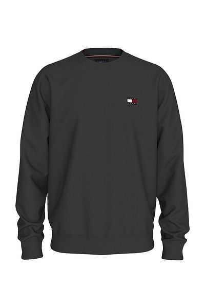 Tommy Hilfiger Męska czarna bluza z logo marki, odpowiednia do codziennego użytku DM0DM17986 BDS