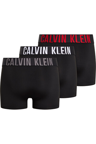 Calvin Klein Erkek Marka Logolu Elastik Bantlı Yüksek Belli Nefes Alabilen Kumaşlı Sportif Görünümlü Siyah1 Boxer