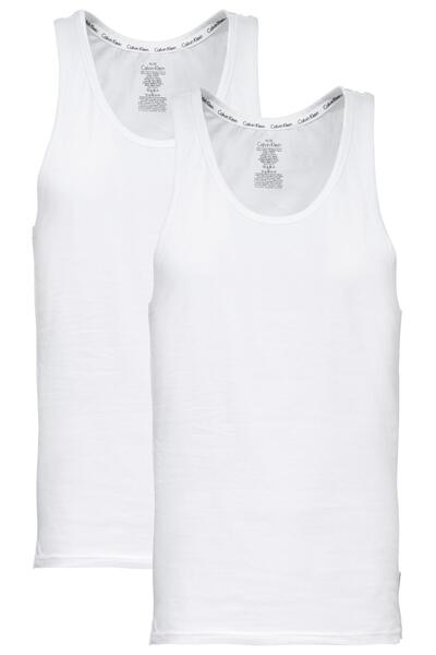 Calvin Klein Erkek Günlük Kullanıma Uygun Esnek Pamuklu Dar Kesim Nefes Alabilen Rahatlık Beyaz Atl