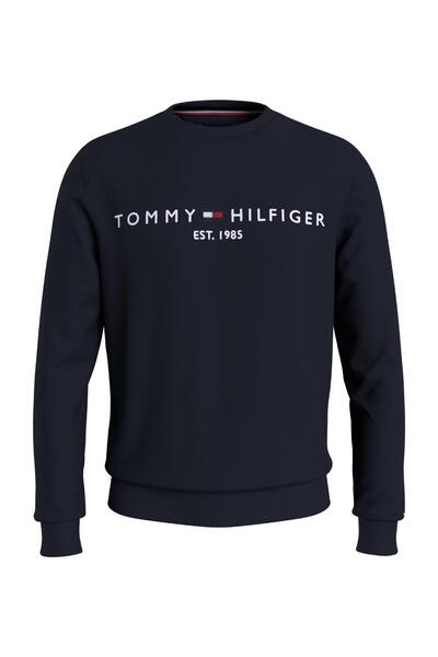 Tommy Hilfiger Bărbați cu logo-ul mărcii pe piept și mâneci din bumbac organic cu guler de ciclism semnat de marcă M