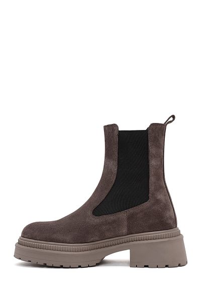 Derimod Women's Mink Suede Leather Chelsea Boots 24Wfd 512110