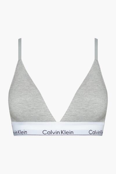 Calvin Klein Жіночий спортивний бюстгальтер Calvin Klein з еластичною стрічкою, сірий 000QF5650E 020
