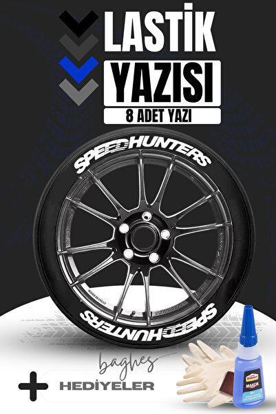 Baghes Speed Hunters Motosiklet Ve Otomobil Araç 3d Oto Lastik Yazısı Sticker Arma Seti – 8 Adet