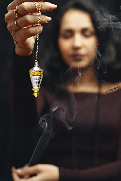 TAŞ SEPETİ Tanıklı Çift Kapaklı Pirinç Pandül Enerji Çalışmalarına Özel Hazneli Çift Renkli Arama Tarama Sarkaç