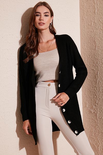 Lela 100% Acrylic Knitwear Long Cardigan - Cardigan 4615044