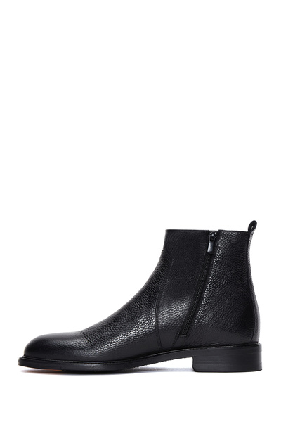 Derimod Black Leather Men's Casual Boots - Zippered, 24wfd6002ft