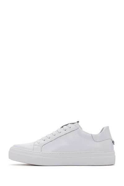 Derimod White Leather Sneaker - Women'S, Lace-Up, 24Wfd 290018
