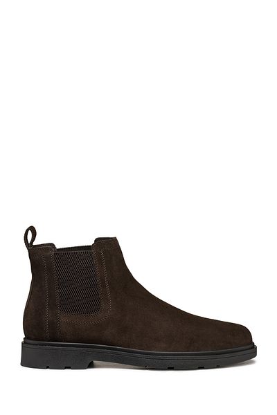 Geox Men's Brown Spherica Ec1 Suede Leather Chelsea Boots U36D1C00022C6006