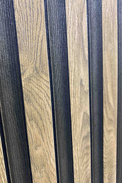 Bien Duvar Kağıtları 2078 Lambri Panel Ahşap Duvar Çıtası Desenli Duvar Kağıd...