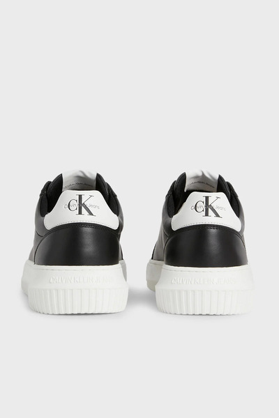 Calvin Klein Erkek Marka Logolu Şık Görünüşlü Deri Gündelik Kullanıma Uygun SİYAH Sneaker YM0YM0068