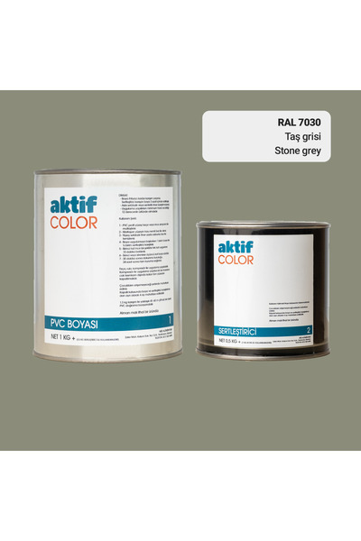 Aktif Color RAL 7030 - Taş Grisi / Aktif Color Pvc Boyası (Pimapen Boyası) 1,...