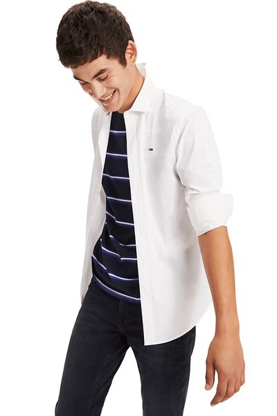 Tommy Hilfiger Men's White Shirt DM0DM04405100-white