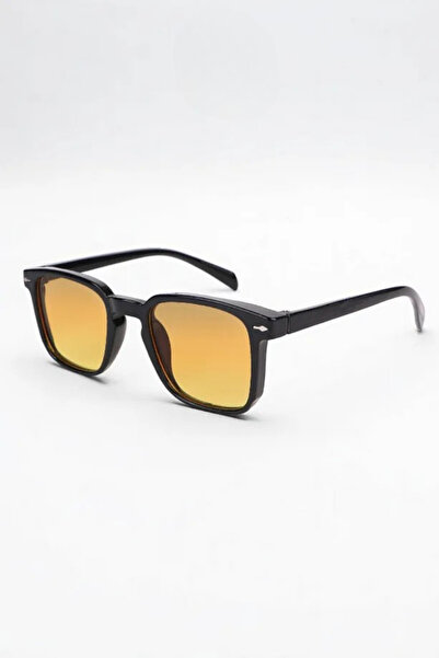 Chunky Frame Jaune Unisex Black Vintage Yellow Sunglasses