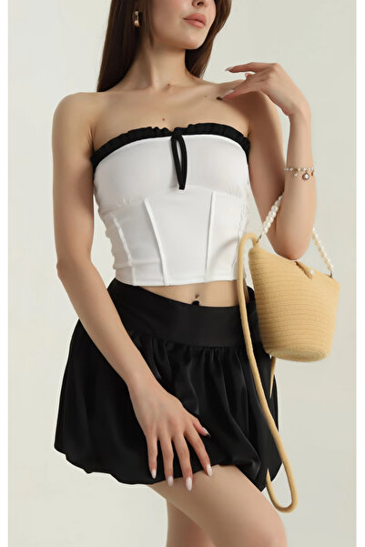 MODA Çımalı Likralı Scuba Straplez Büstiyer