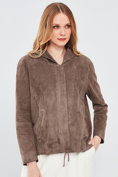 Derimod Rosy Women's Mink Oversize Suede Leather Jacket 24Sge518510