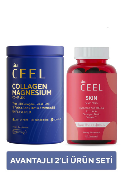 VitaCeel 2'li Cilt Vitamini Ve Collagen Tip 1, 3 İçeren Magnezyum Complex