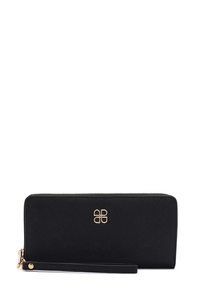 Derimod Women's Black Strap Detailed Wallet 000A2D5604Cv