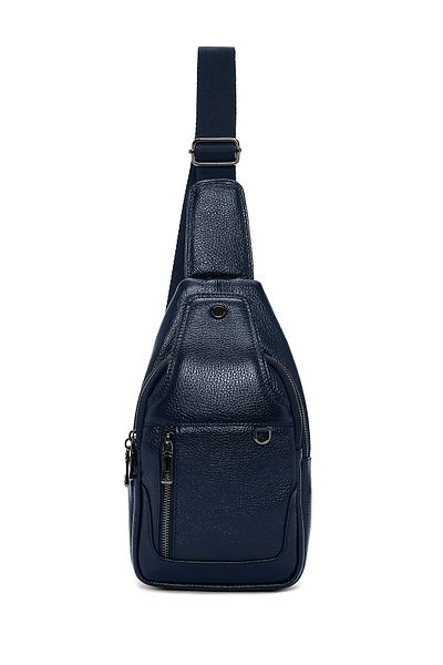 Derimod Men's Navy Blue Leather Crossbody Bag 23Sbd3100Ft
