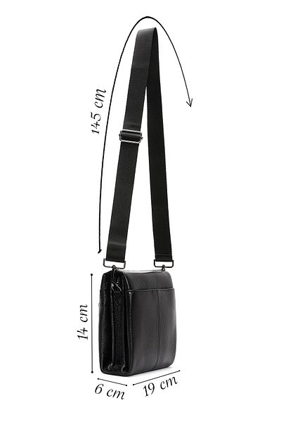 Derimod Men's Black Crossbody Bag 23Sbd3102Ft
