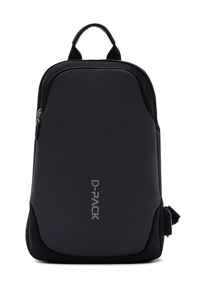 Derimod D-Pack Men's Gray Technical Fabric Crossbody Bag 23Sbd30036F