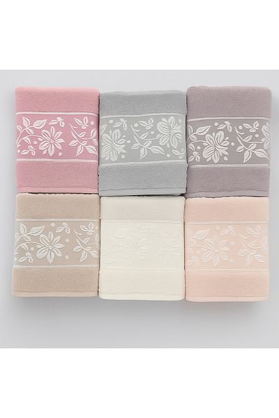 EMİLLİE Meli̇sa 6 Pieces Economic Hand Towels (45X85Cm)