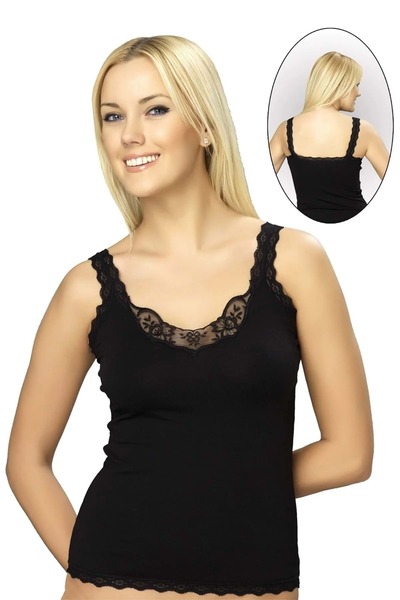 Belinay 0831 Μπλουζάκι με δαντέλα Λευκό L