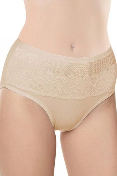 Belinay 2 Pieces 0193 High Waist Tummy Control Women's Panties Skin XXL