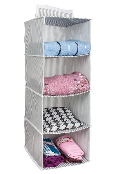 Helen's Home Inside Cabinet 4 Shelves Multi-Layer Wardrobe Organizer Organizer 24X29X64 cm