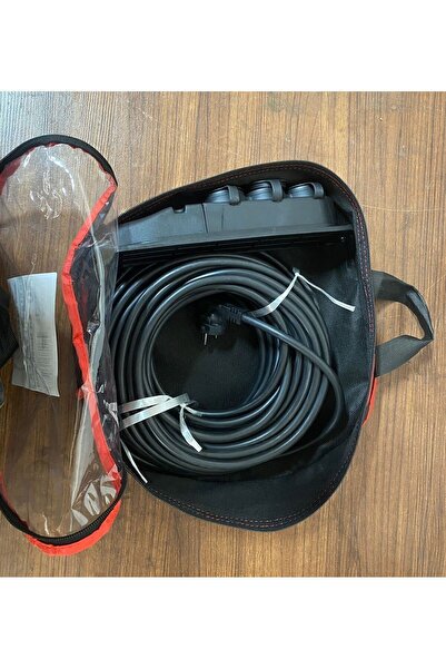 KL HOME 20 Metre- Çantalı Model - 3 Lü Priz 3x2.5mm Elektrik Seyyar Uzatma Ar...