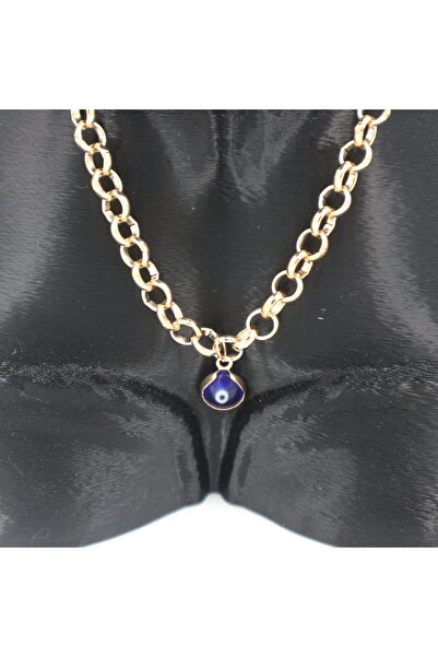 Vintage accessory Thick Necklace with Orange Eye Beads