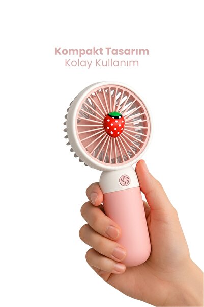MetaForce Mini Fan Şarjlı Taşınabilir El Vantilatörü Telefon Standı Meyve Figürlü Usb Mini Fan 250Mah 5W Güçlü