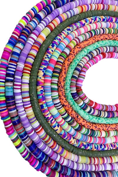 uniquehobby 12 Renk Fimo Boncuk Seti Takı Yapma Bileklik Kolye Boncuğu