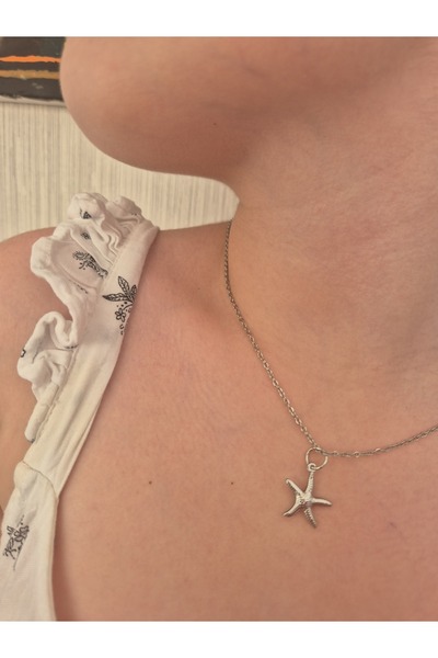 Pinkimaj Starfish Steel Necklace Double-Sided Small Gentle Model
