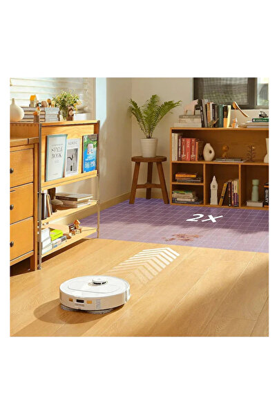 Roborock Çöp İstasyonlu Akıllı Robot Süpürge Beyaz